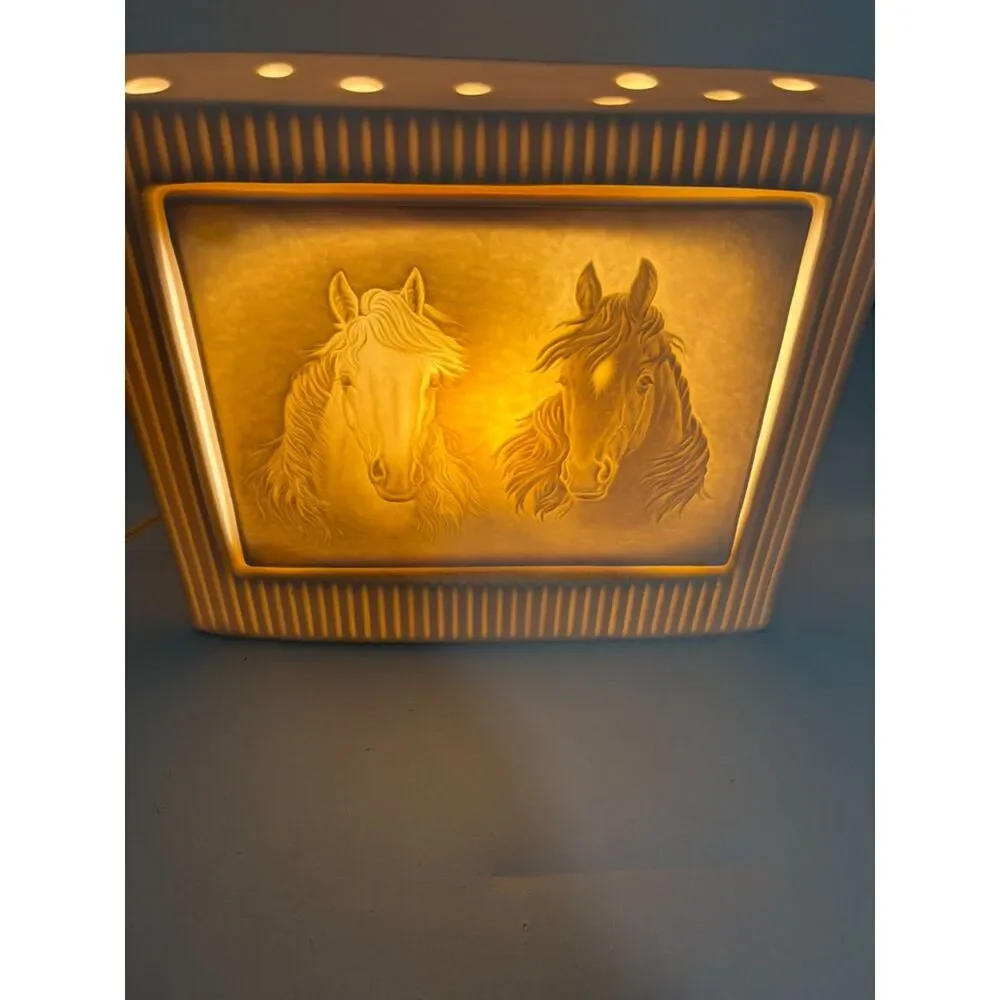 Porcelain Lithophane bisque night light with 